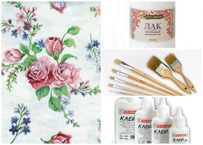 Необходимые материалы для декупажа 02 Необходимые материалы для декупажа 02