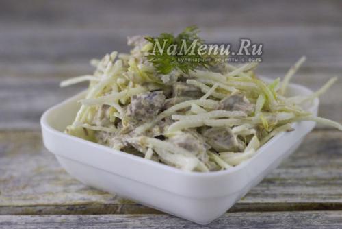 Салат с черной редькой и говядиной рецепт обалденный. Обалденный салат с редькой и говядиной