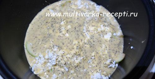 Пирог с яблоками и творогом в мультиварке. Творожно-яблочный пирог с маком в мультиварке