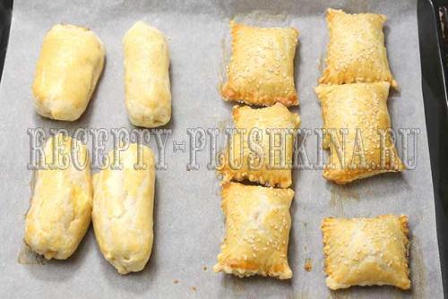 Красивые слойки с ветчиной и сыром. Слойки с ветчиной и сыром из слоеного теста