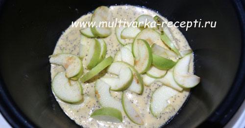 Пирог с яблоками и творогом в мультиварке. Творожно-яблочный пирог с маком в мультиварке