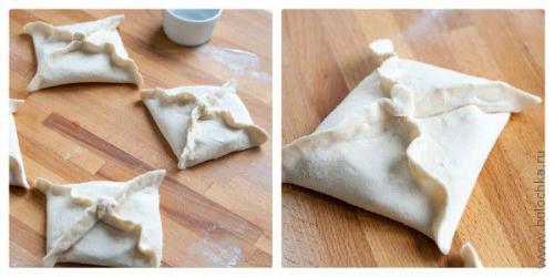 Булочки с сыром и ветчиной из слоеного теста рецепт.