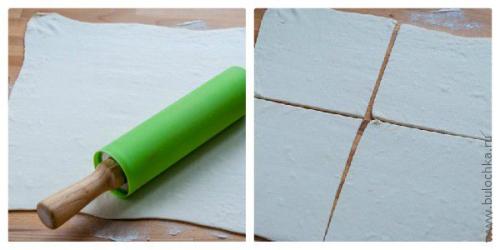 Булочки с сыром и ветчиной из слоеного теста рецепт.