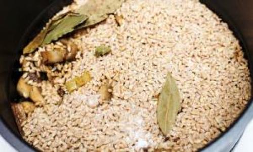 Перловка с грибами и мясом в мультиварке. Перловка с мясом и грибами в мультиварке
