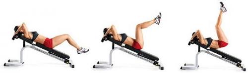 Как правильно качать пресс на скамье для пресса. Упражнения на скамье для пресса