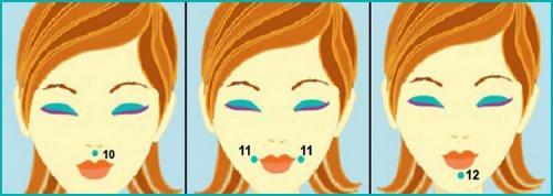 Точки красоты на лице для омоложения лица. Расположение рефлекторных зон