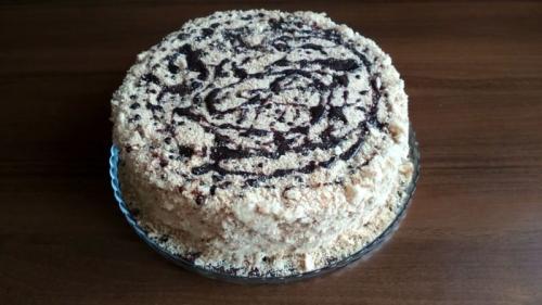 Торт из печенья без выпечки Минутка. Торт «Наполеон» без выпечки из печенья