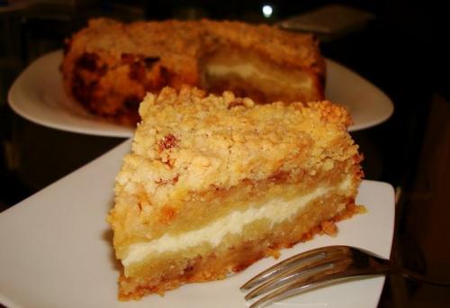 Рецепт тертый пирог с творогом и яблоками. Тертый пирог с творогом