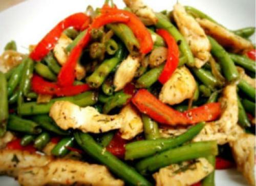 Теплый салат с говядиной и стручковой фасолью. Сытный и вкусный салат из стручковой фасоли с мясом