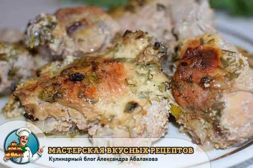 Курица маринованная в кефире и запеченная в духовке рецепт.