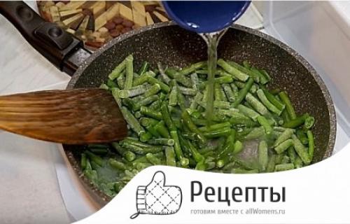 Теплый салат с куриной грудкой и стручковой фасолью. Салат из стручковой фасоли и куриной грудки