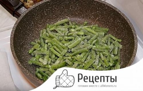 Теплый салат с куриной грудкой и стручковой фасолью. Салат из стручковой фасоли и куриной грудки