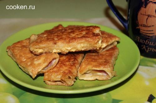 Бутерброды из лаваша с колбасой и сыром. Горячие бутерброды из лаваша