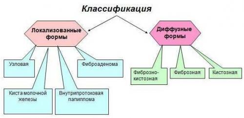 Джес при фиброзно кистозной мастопатии. Формы и виды мастопатии