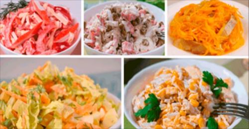 5 вкусных салатов на праздничный стол. 5 самых быстрых и вкусных салатов на праздничный стол