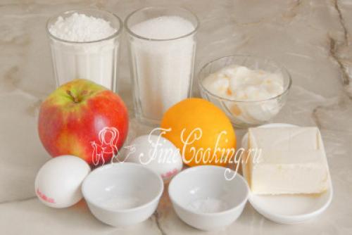 Яблочные кексы. Ингредиенты: