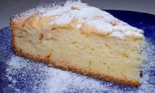 Яблочные пироги на кефире. Манный пирог в духовке