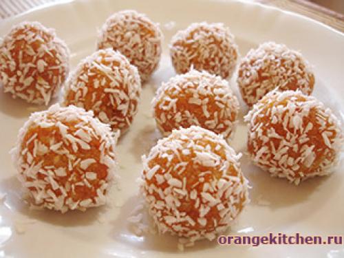 Морковно кокосовые шарики. Вегетарианские сладкие морковные шарики