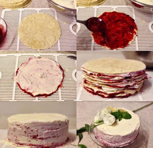 Торт наполеон с малиной и маскарпоне. Торт Наполеон с маскарпоне и ягодами