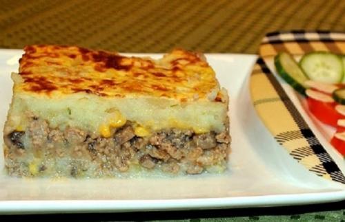 Рецепт картофельная запеканка с куриным фаршем и грибами. Готовим запеканку с картофелем и куриным фаршем
