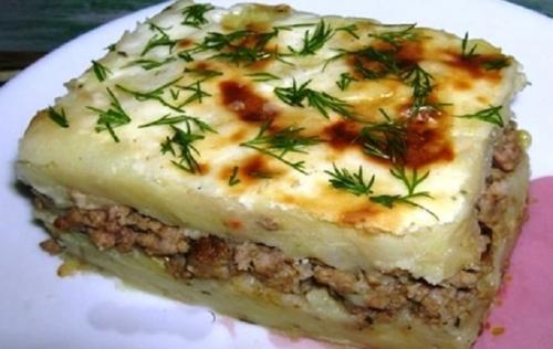 Рецепт картофельная запеканка с куриным фаршем и грибами. Готовим запеканку с картофелем и куриным фаршем