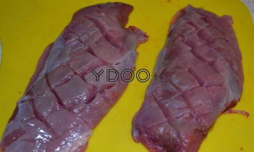 Утиная грудка с апельсинами. Приготовление