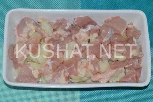 Куриная грудка с цветной капустой в духовке. Курица с цветной капустой в духовке – рецепт