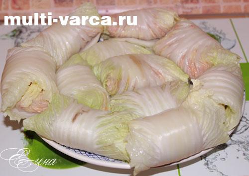 Голубцы из пекинской капусты в мультиварке