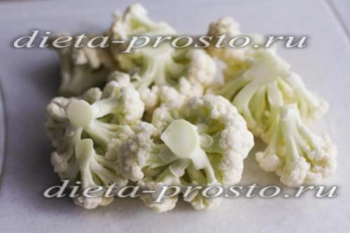 Запеканка из цветной капусты с курицей в мультиварке