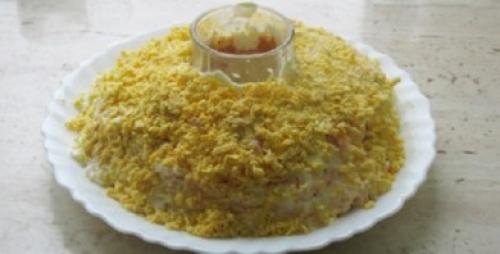 Малахитовый браслет салат с курицей. Салат "Малахитовый браслет"