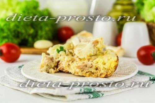 Запеканка из цветной капусты с курицей в мультиварке