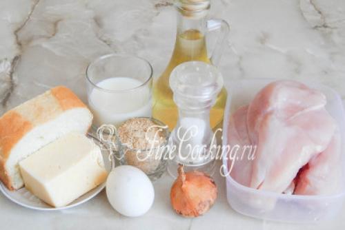 Куриные котлеты с сыром. Приготовление блюда по шагам: