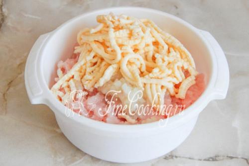 Куриные котлеты с сыром. Приготовление блюда по шагам: