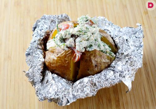 Картошка диетическая. РЕЦЕПТ ПЕЧЕНОГО КАРТОФЕЛЯ С ТВОРОГОМ И ПОМИДОРАМИ ЧЕРРИ