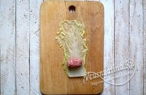 Голубцы из пекинской капусты с грибами. Рецепт 2: голубцы из пекинской капусты с фаршем