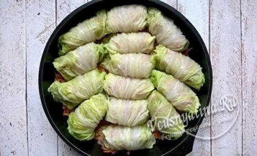 Голубцы из пекинской капусты с грибами. Рецепт 2: голубцы из пекинской капусты с фаршем