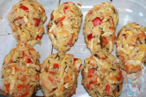 Ленивые голубцы из пекинской капусты с рисово-овощным фаршем без мяса