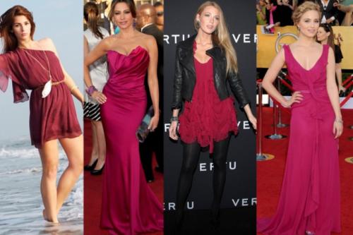 Макияж под малиновое платье. С чем носить малиновое платье