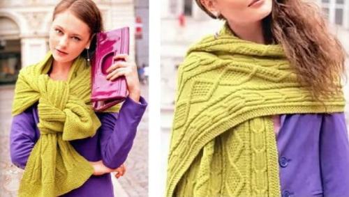 Вязать шарф спицами женский. Красивый узор для шарфа легко и просто