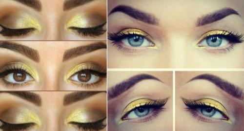 Макияж под черное платье 2019. Макияж под золотое и черно-золотое платье