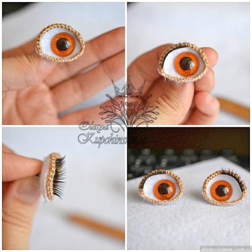 Как сделать глаза для вязаной куклы. Оформление глазок для вязаной куколки