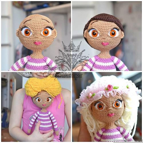 Как сделать глаза для вязаной куклы. Оформление глазок для вязаной куколки