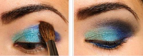 Вечерний макияж для карих глаз. Пошаговая инструкция макияжа глаз «Голубое сияние»