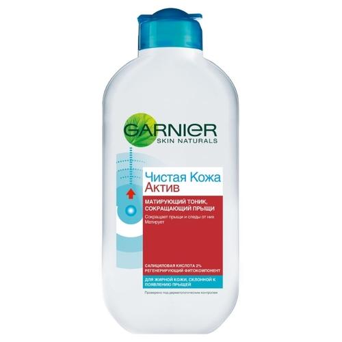 Тоник для лица от прыщей гарньер. Тоник Garnier Чистая кожа актив