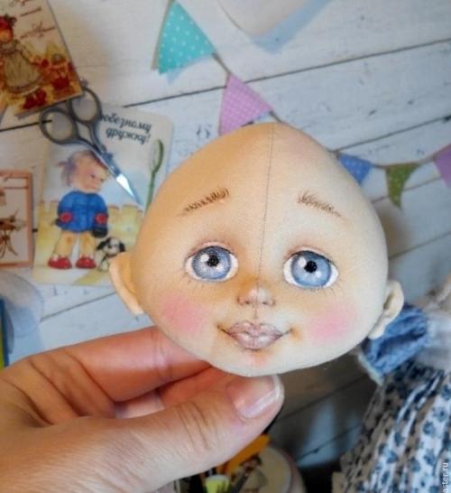 Как сделать голову текстильной кукле. МК: объемное лицо для куклы