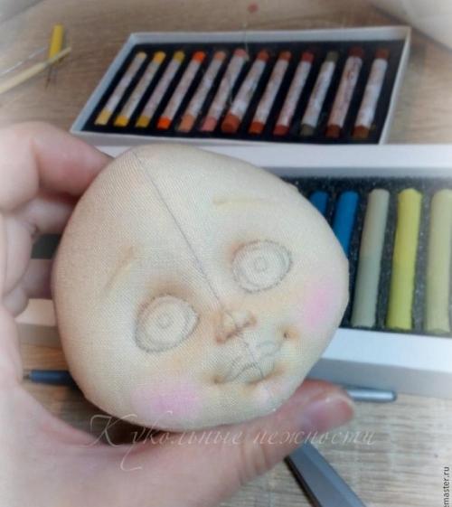 Как сделать голову текстильной кукле. МК: объемное лицо для куклы