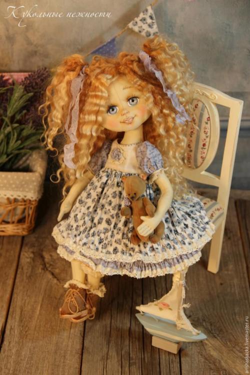 Как сделать объемное лицо текстильной кукле.