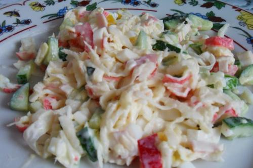 Салат с крабовыми палочками и капустой — рецепт от кулинаров