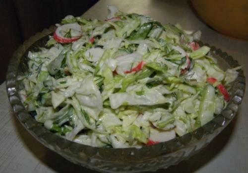 Салат с крабовыми палочками и капустой — рецепт от кулинаров