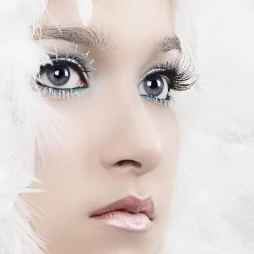 Белая тушь. Макияж с белыми ресницами